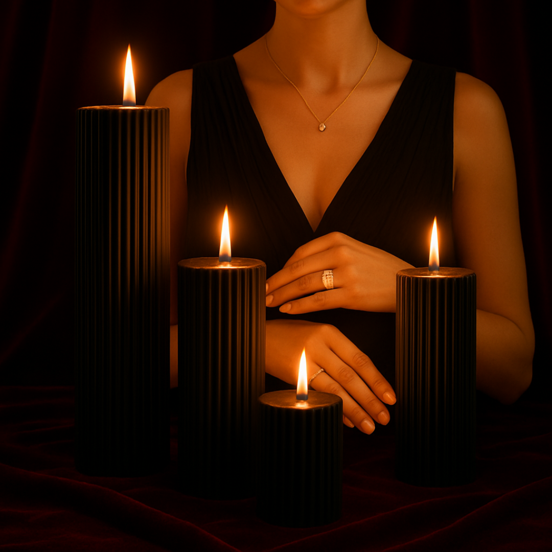 Noir Aromatherapy Cylindrical Soy Candle Set