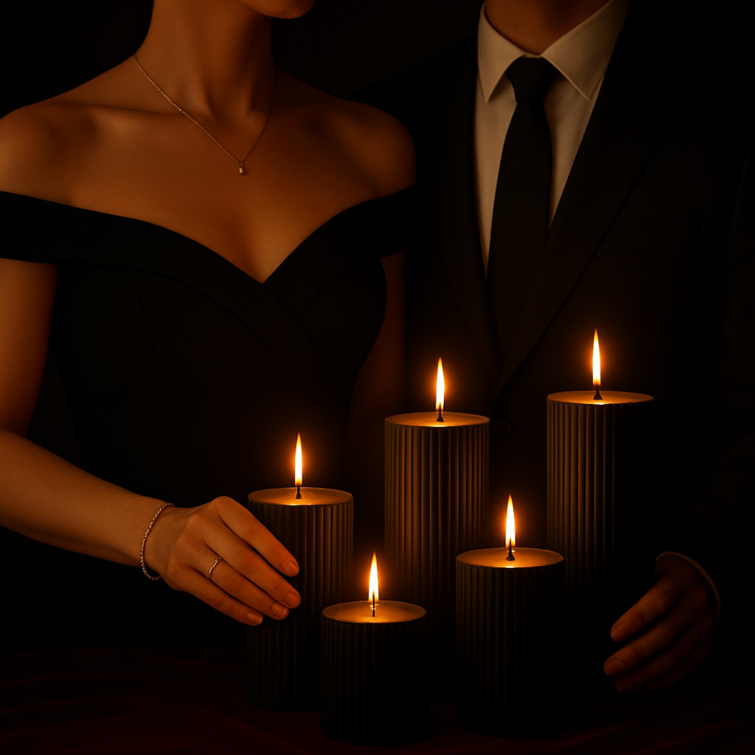 Noir Aromatherapy Cylindrical Soy Candle Set