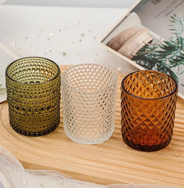 Lumaura_Studded Windproof Candle Glass 