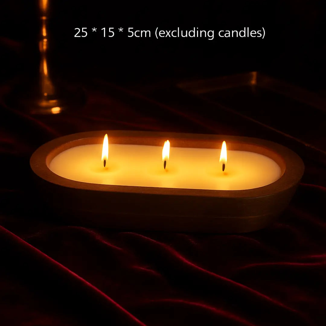 Lumaura_Solid Wood Scented Candle Tray 