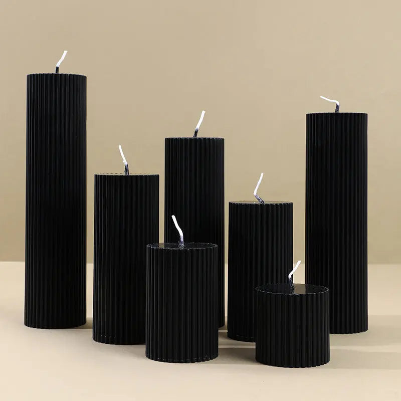 Lumaura_Noir Black Aromatherapy Cylindrical Soy Candles 
