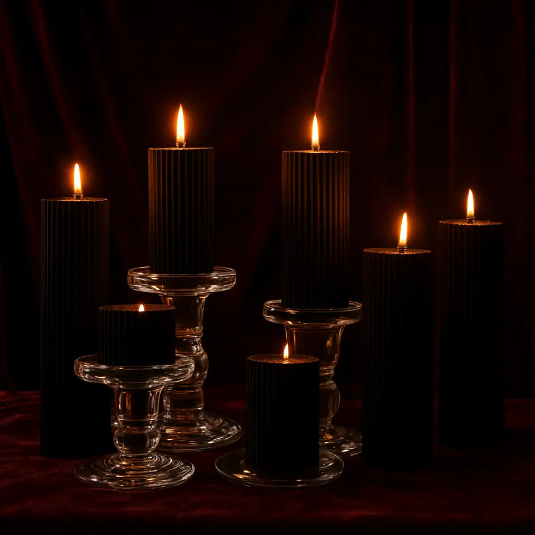 Lumaura_Noir Black Aromatherapy Cylindrical Soy Candles 