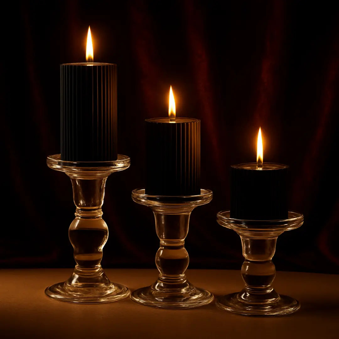 Lumaura_Noir Black Aromatherapy Cylindrical Soy Candles 