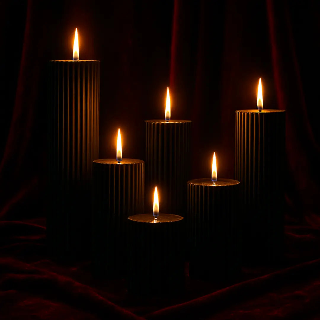 Lumaura_Noir Black Aromatherapy Cylindrical Soy Candles 