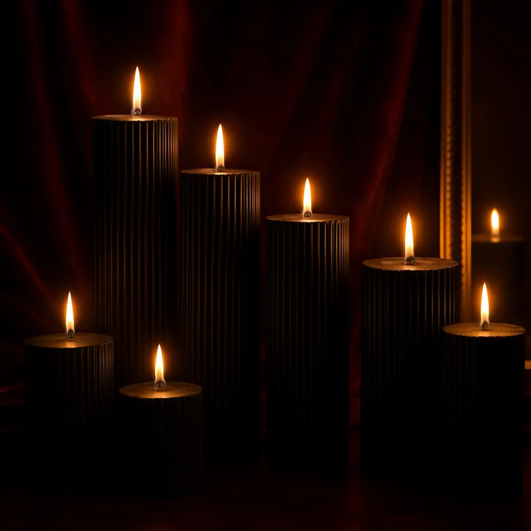 Lumaura_Noir Black Aromatherapy Cylindrical Soy Candles 