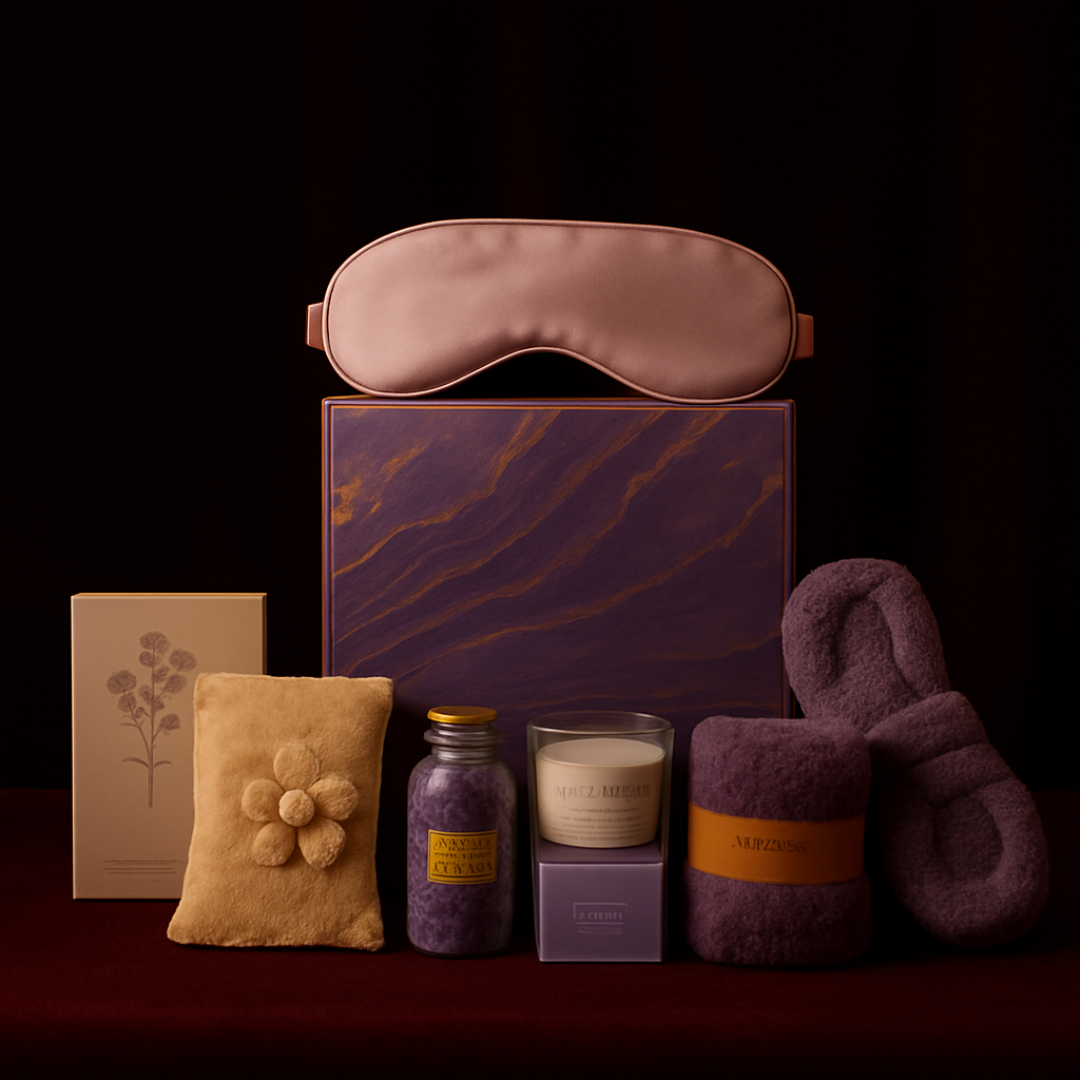 Purple Aromatherapy Candle & Bath Gift Set