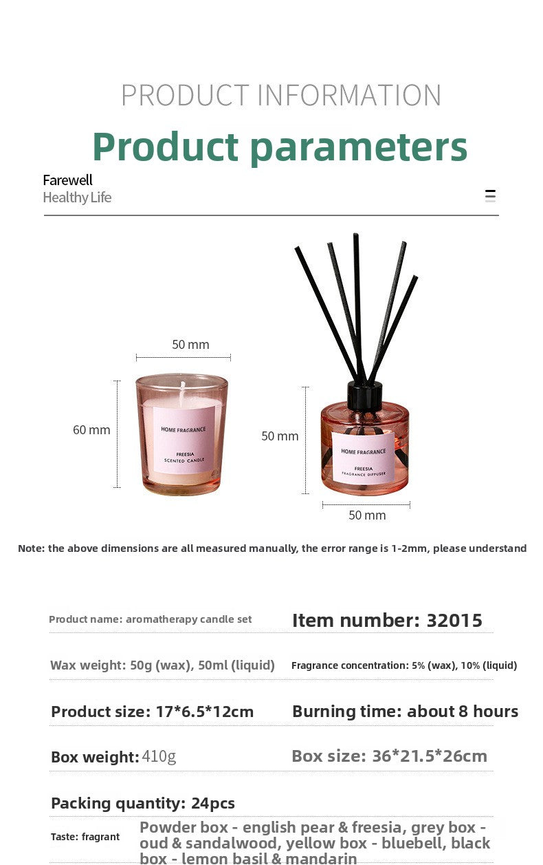 Freesia Long-Lasting Scented Candle Gift Set