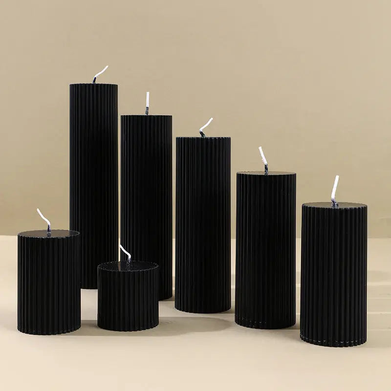 Lumaura_Noir Black Aromatherapy Cylindrical Soy Candles 