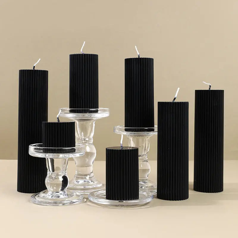 Lumaura_Noir Black Aromatherapy Cylindrical Soy Candles 