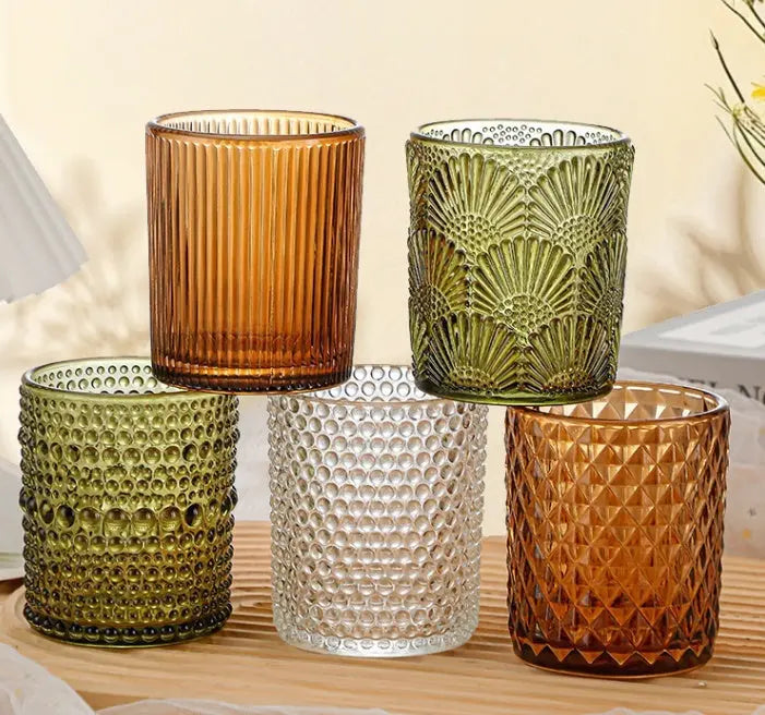 Lumaura_Studded Windproof Candle Glass 