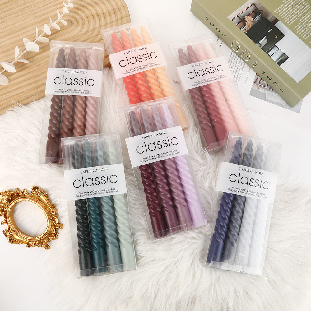 Spiral Decorative Candle Set