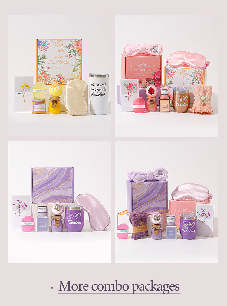 Purple Aromatherapy Candle & Bath Gift Set
